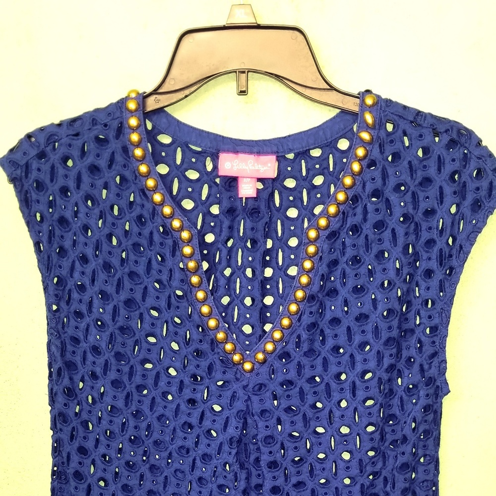 Lily Pulitzer navy beach cover up